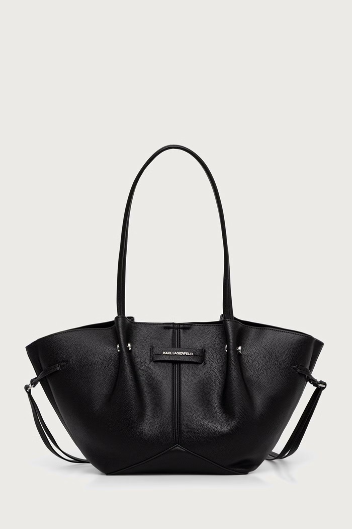 Karl Lagerfeld Shopper γυναικεία από απομίμηση δέρματος K/PIERCED μαύρο B4W30329