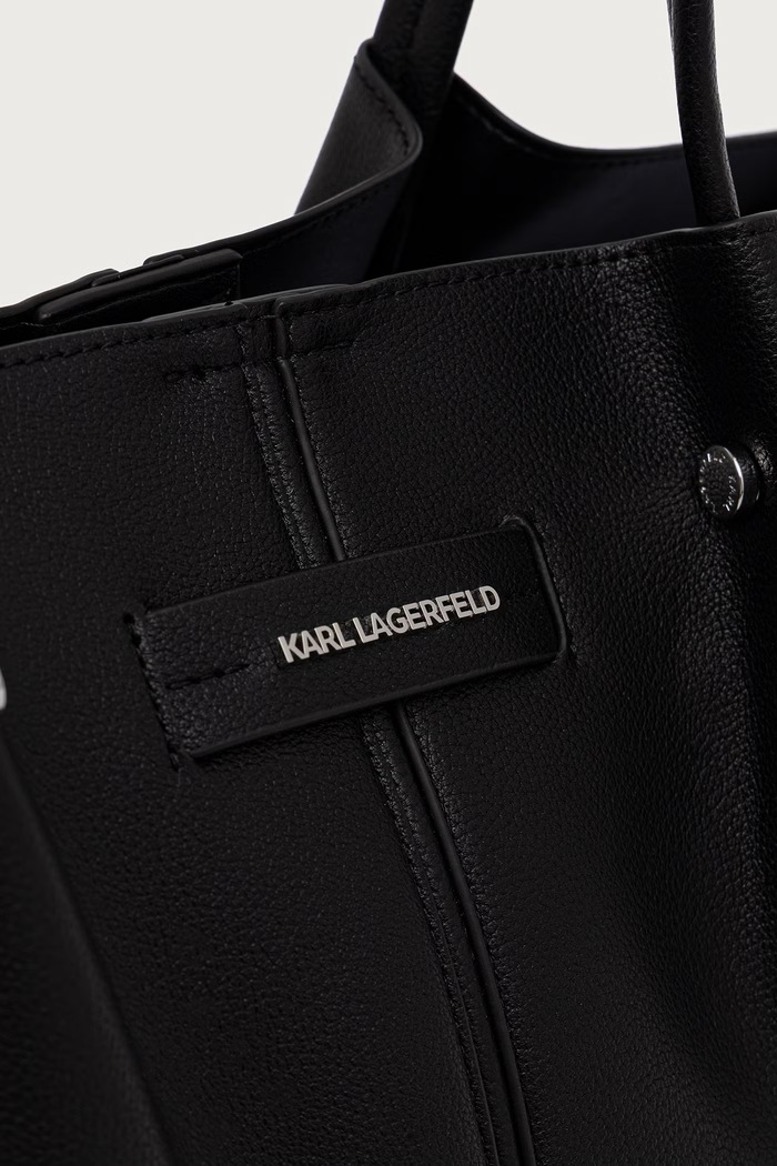 Αξεσουάρ Karl Lagerfeld Shopper γυναικεία από απομίμηση δέρματος K/PIERCED B4W30329 μαύρο