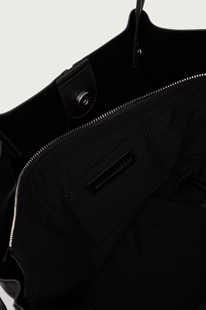 Shopper γυναικεία από απομίμηση δέρματος K/PIERCED Karl Lagerfeld B4W30329 μαύρο