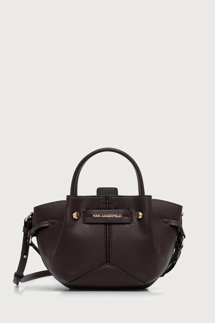 Karl Lagerfeld Torebka crossbody damska K/PIERCED brązowy B4W30330