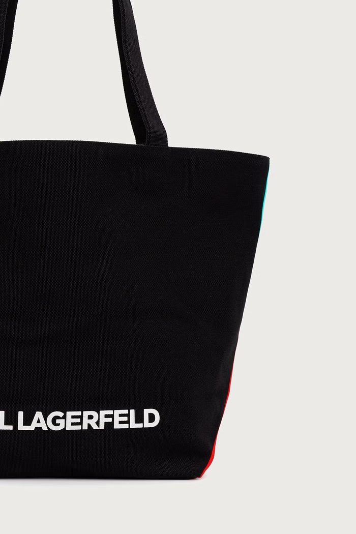 Karl Lagerfeld dvostrana torba za žene pamučna B4W50056 crna AW26