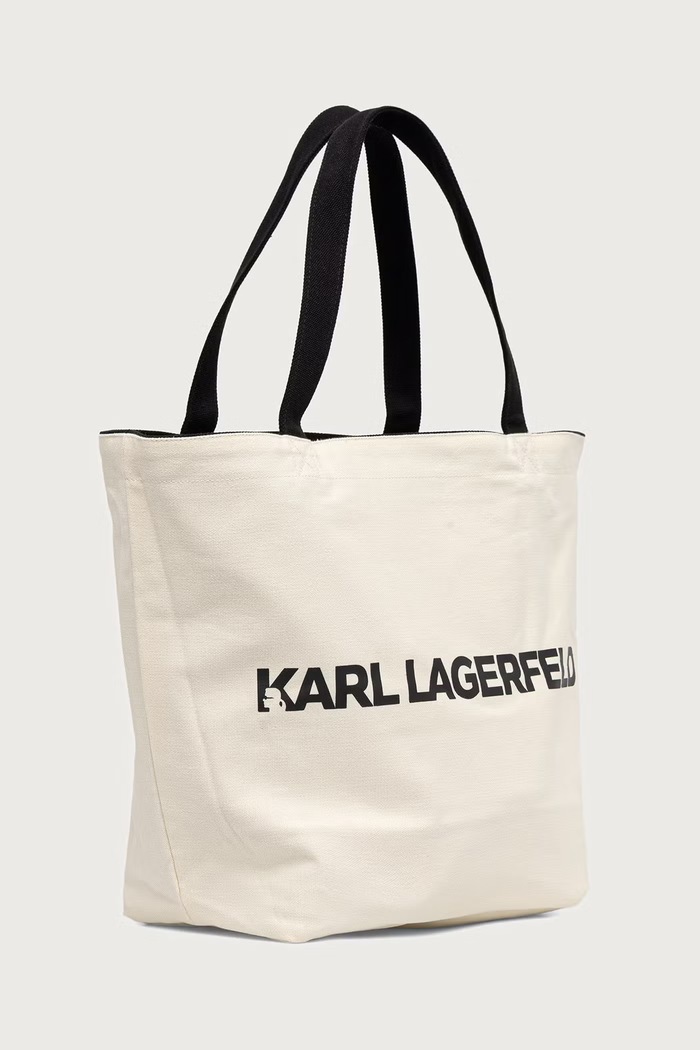 Dodaci Karl Lagerfeld dvostrana torba za žene pamučna B4W50056 crna