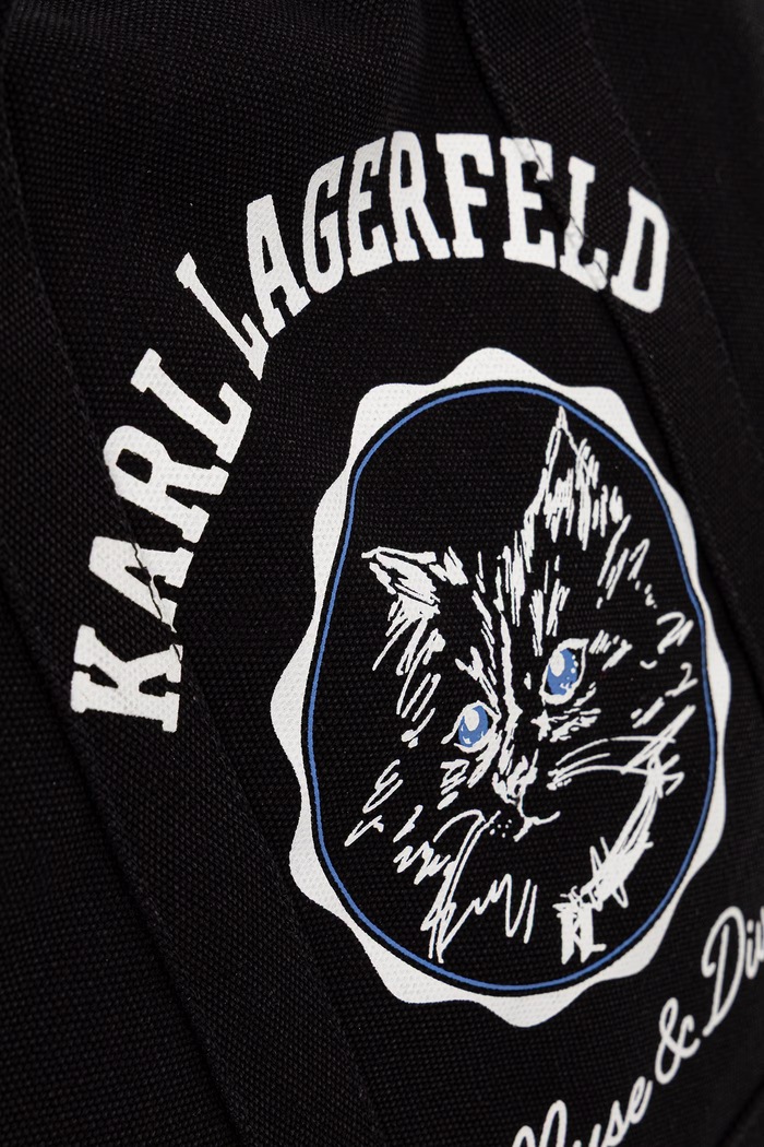 Karl Lagerfeld kabelka dámska bavlnená B4W50060 čierna