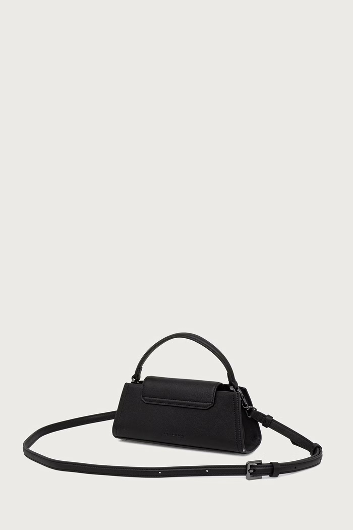 Dodatki Karl Lagerfeld Crossbody torbica ženska usnjena K/SIGNATURE B4W30338 črna