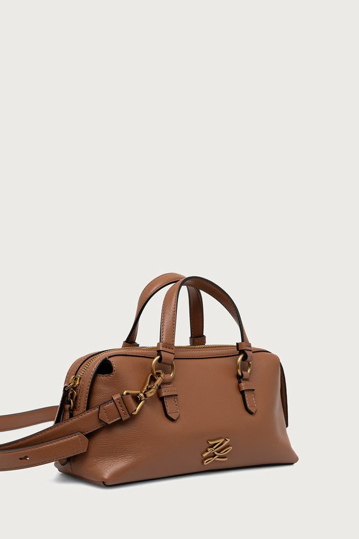Karl Lagerfeld Torebka crossbody damska skórzana K/AUTOGRAPH B4W30206 brązowy AW26