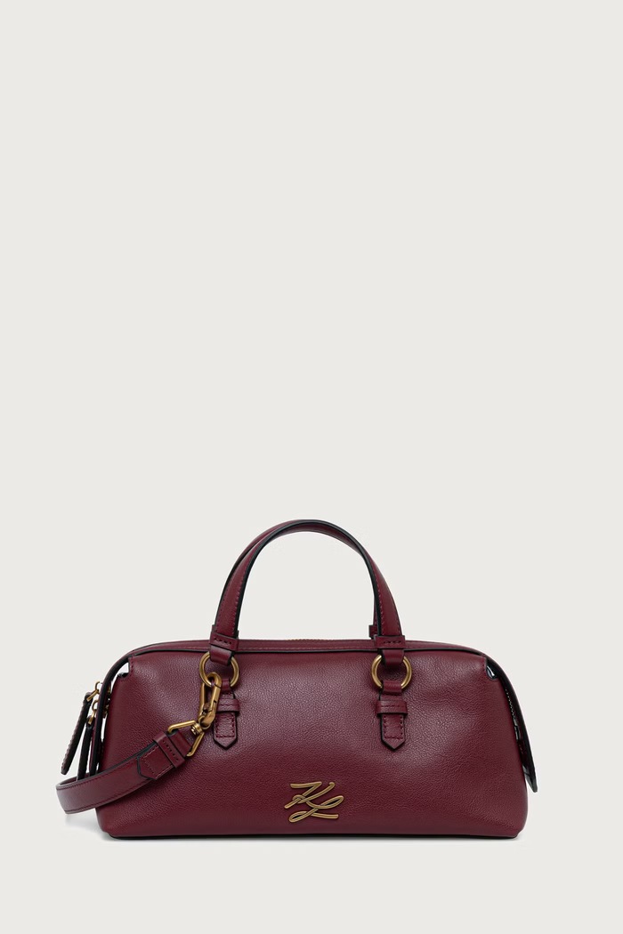 Karl Lagerfeld Crossbody kabelka dámska kožená K/AUTOGRAPH červená B4W30206