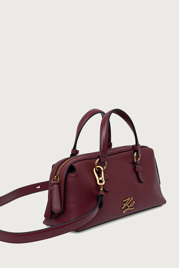 Karl Lagerfeld Crossbody kabelka dámska kožená K/AUTOGRAPH B4W30206 červená AW26