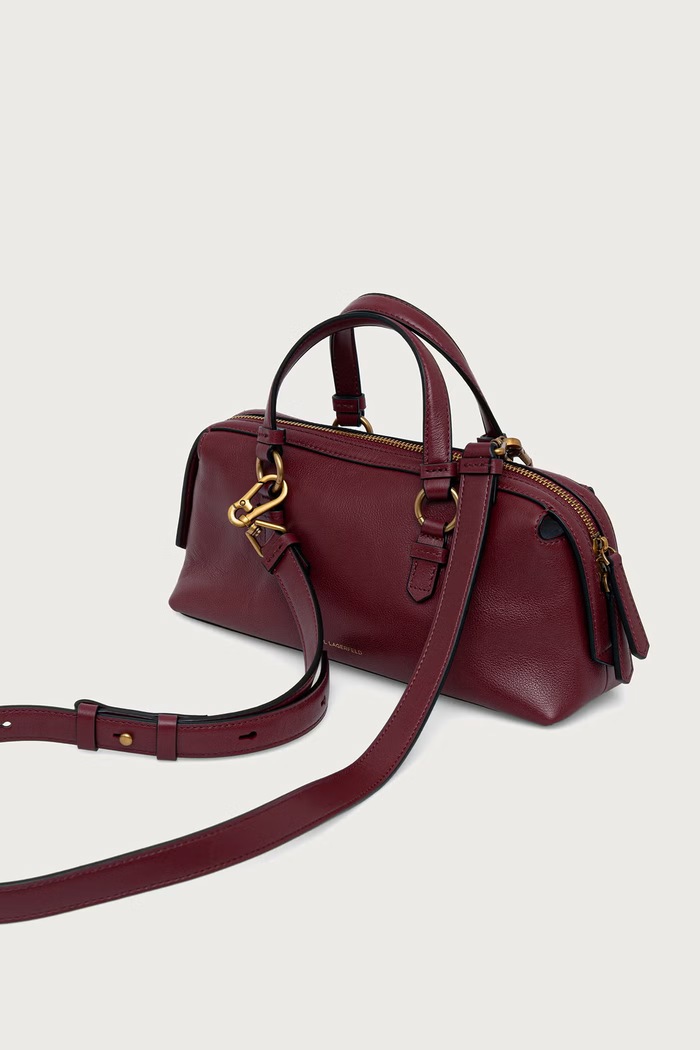 Doplnky Karl Lagerfeld Crossbody kabelka dámska kožená K/AUTOGRAPH B4W30206 červená