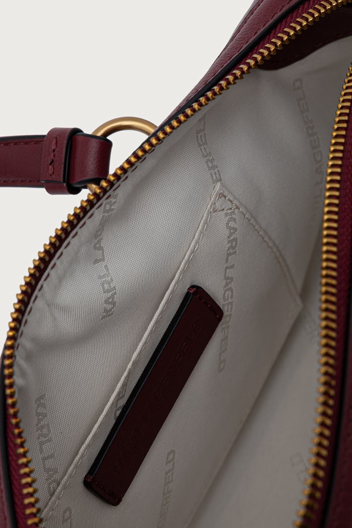 Crossbody kabelka dámska kožená K/AUTOGRAPH Karl Lagerfeld červená B4W30206