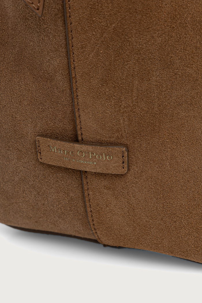 Torebka tote damska zamszowa Marc O'Polo 5000019086 brązowy