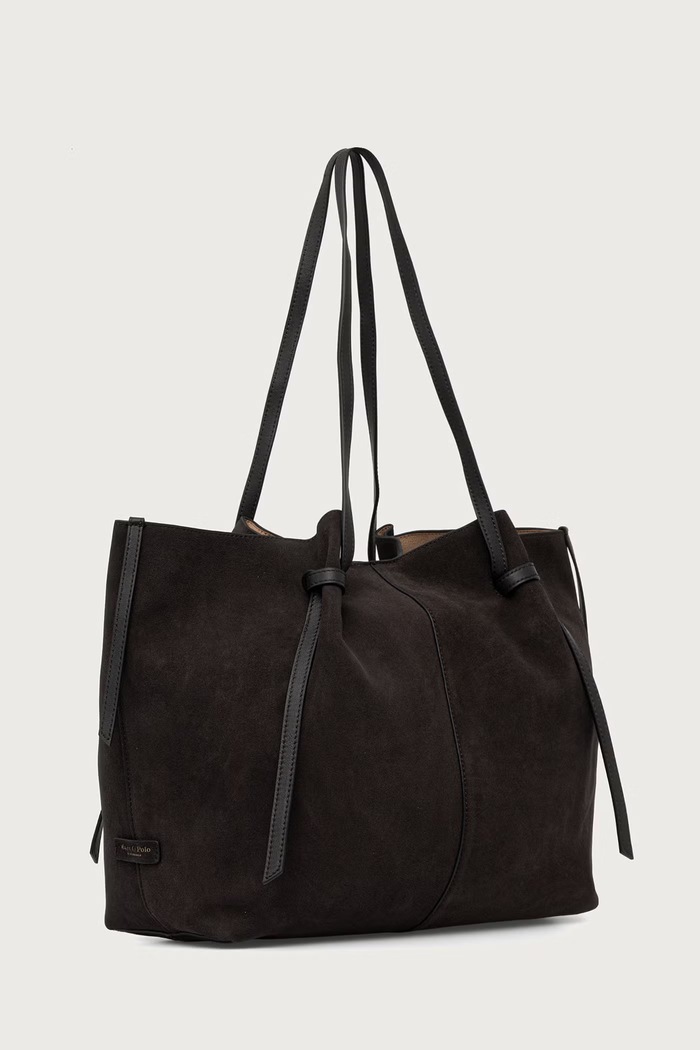 Marc O'Polo Torebka tote damska zamszowa 5000019086 brązowy AW26