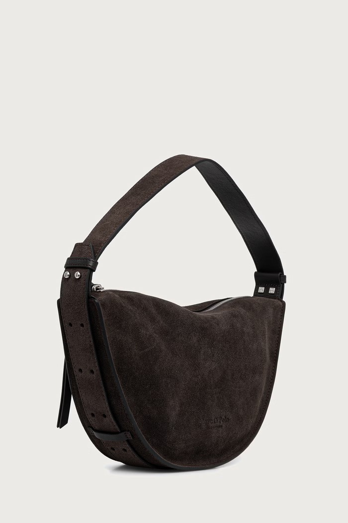 Marc O'Polo Torebka crossbody damska zamszowa 5000016980 brązowy AW26