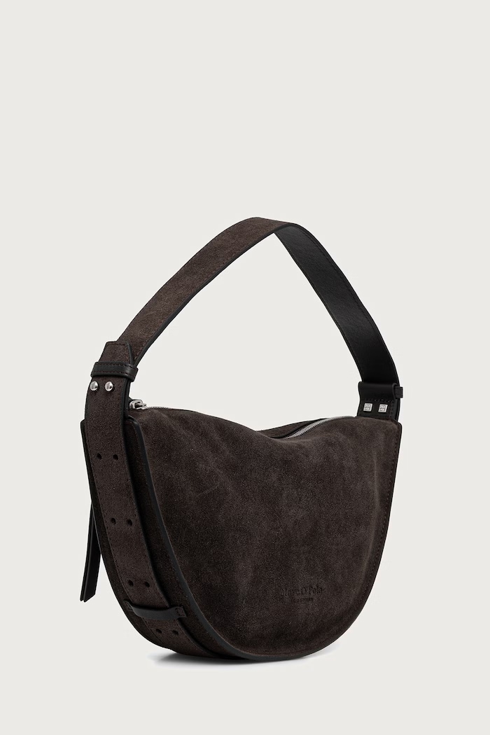 Marc O'Polo Torebka crossbody damska zamszowa 5000016980 brązowy AW26