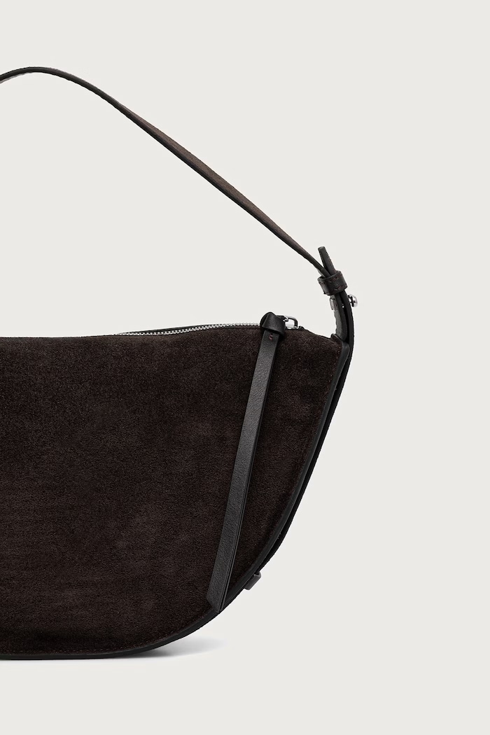 Akcesoria Marc O'Polo Torebka crossbody damska zamszowa 5000016980 brązowy