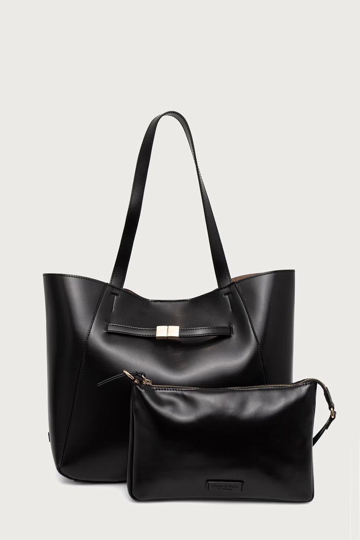 Marc O'Polo Torebka tote damska skórzana czarny 5000013683