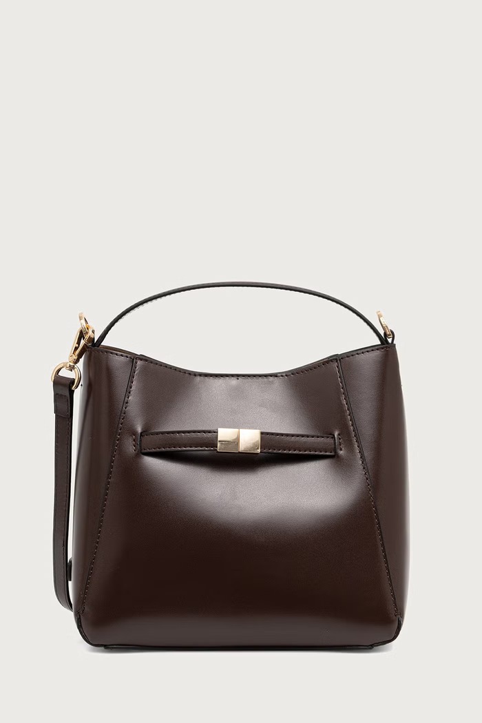 Marc O'Polo Torebka crossbody damska skórzana brązowy 5000013660