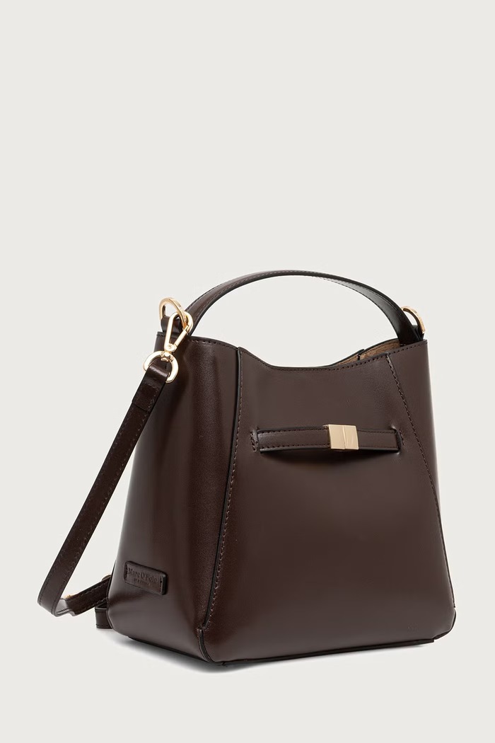 Marc O'Polo Torebka crossbody damska skórzana 5000013660 brązowy AW26