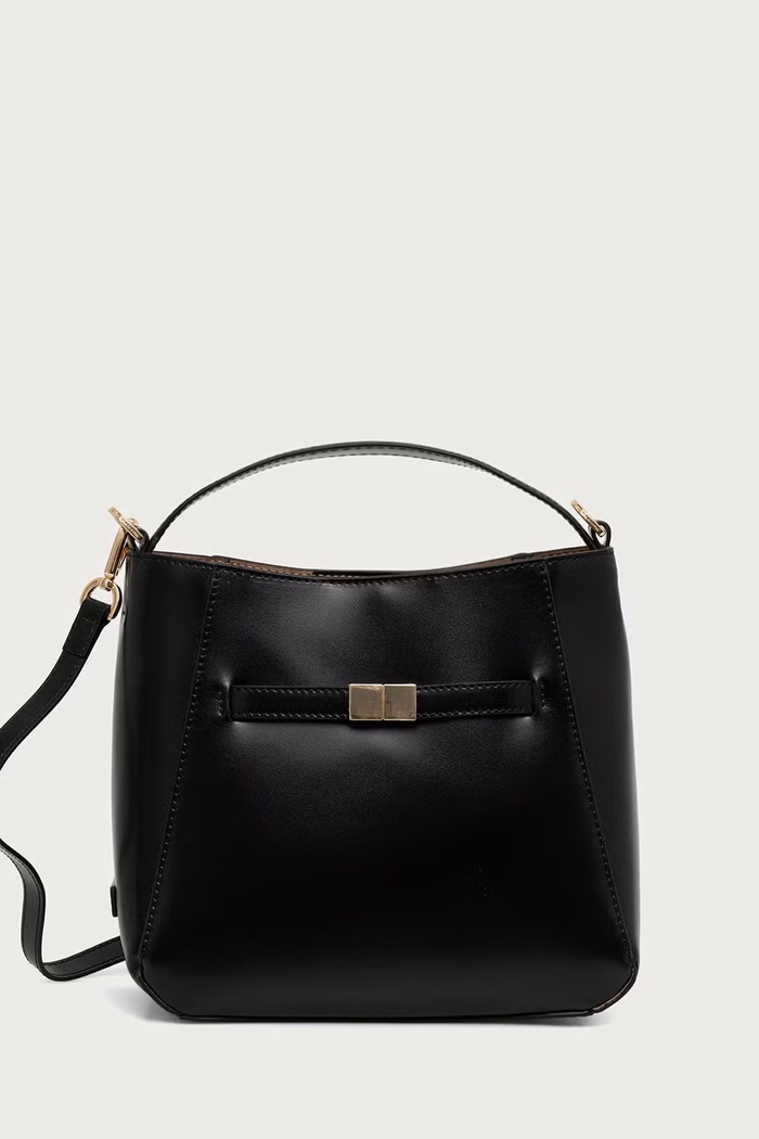 Marc O'Polo Torebka crossbody damska skórzana czarny 5000013660
