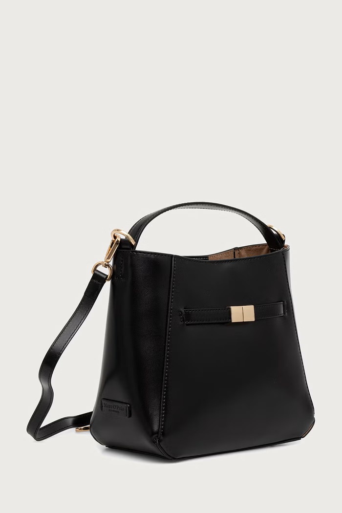 Marc O'Polo Torebka crossbody damska skórzana 5000013660 czarny AW26