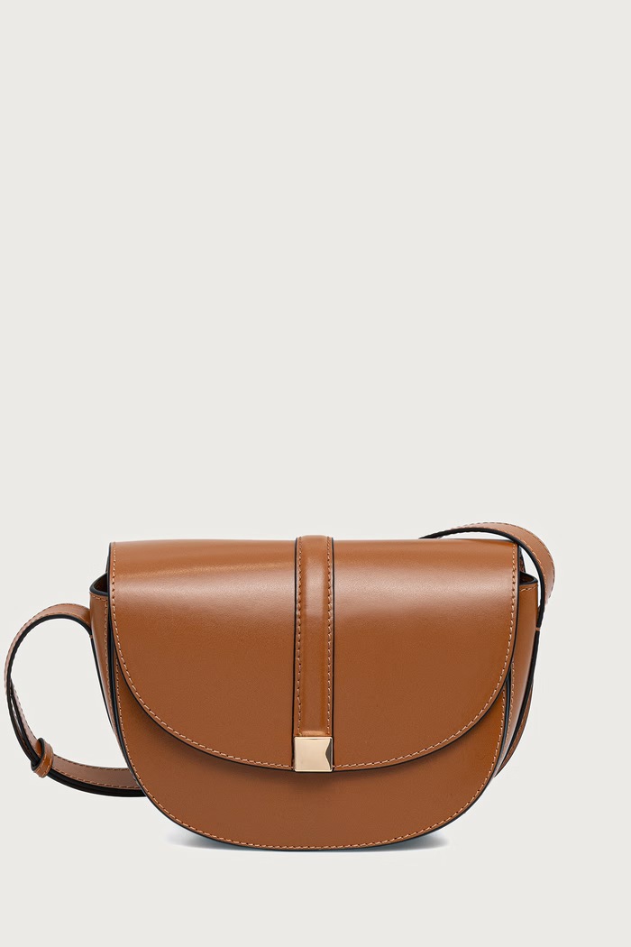 Marc O'Polo Torebka crossbody damska skórzana brązowy 5000013659