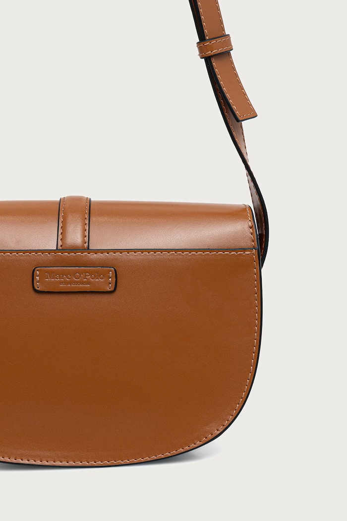 Akcesoria Marc O'Polo Torebka crossbody damska skórzana 5000013659 brązowy