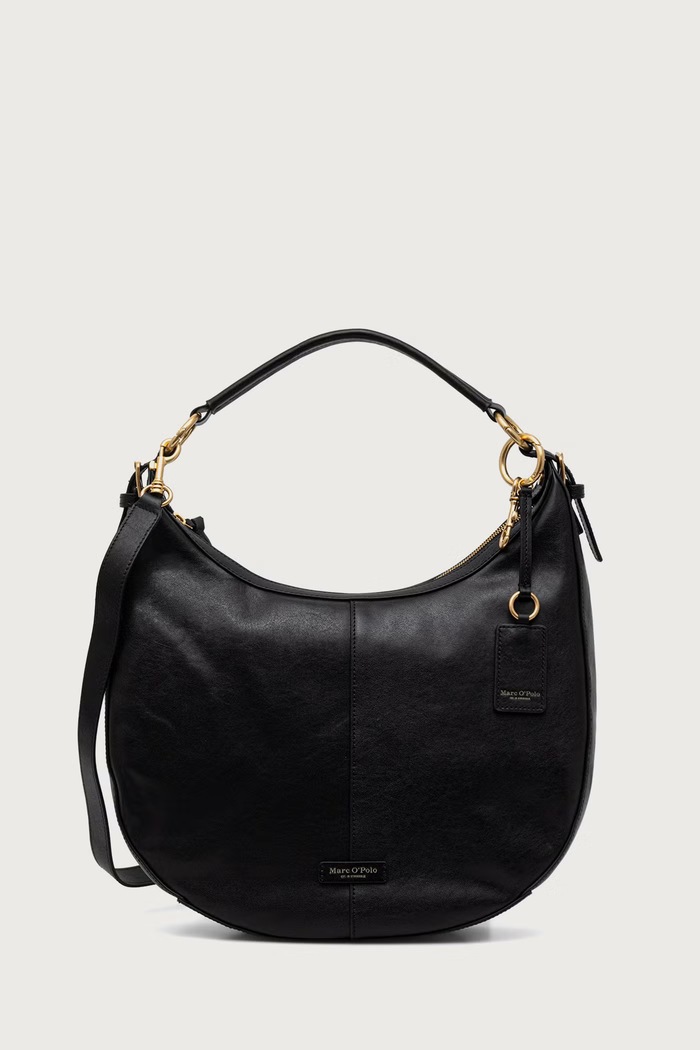 Marc O'Polo Torebka crossbody damska skórzana czarny 5000013607