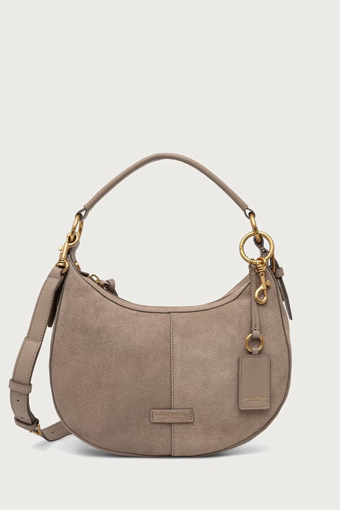 Marc O'Polo Torebka hobo damska zamszowa beżowy 5000013586