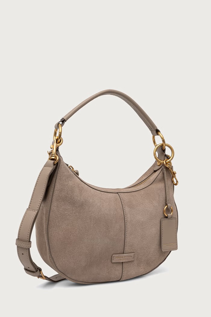 Marc O'Polo Torebka hobo damska zamszowa 5000013586 beżowy AW26