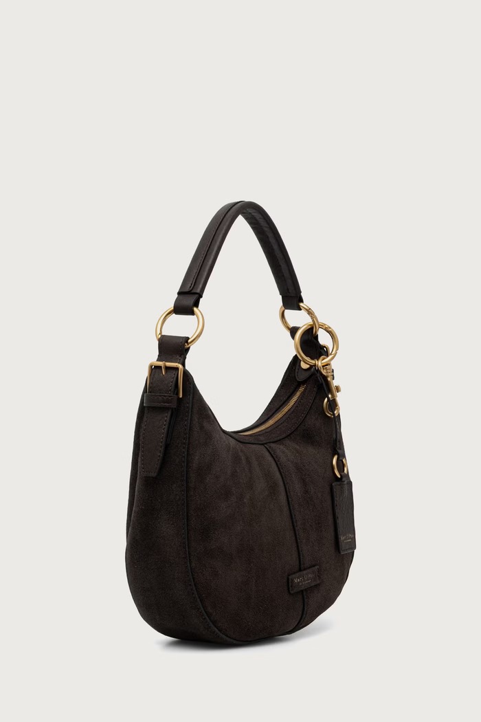 Marc O'Polo Torebka hobo damska zamszowa 5000013586 brązowy AW26