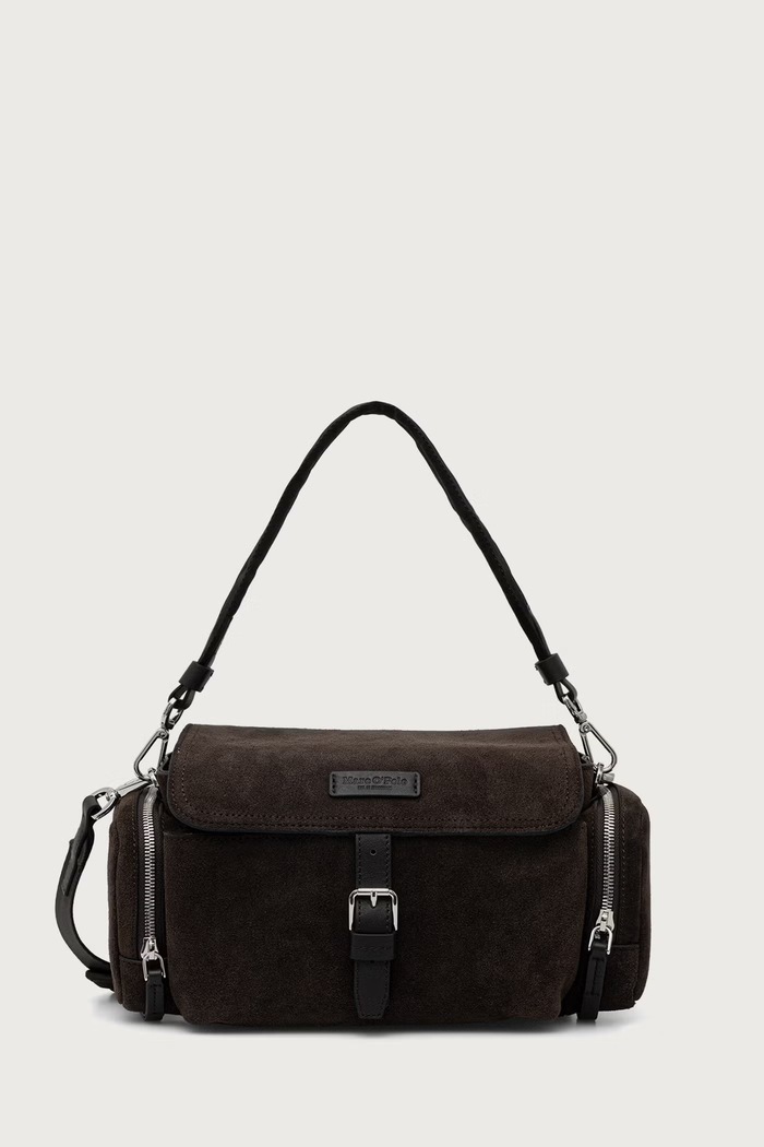 Marc O'Polo Torebka crossbody damska zamszowa brązowy 5000013569