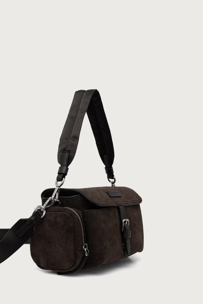Marc O'Polo Torebka crossbody damska zamszowa 5000013569 brązowy AW26