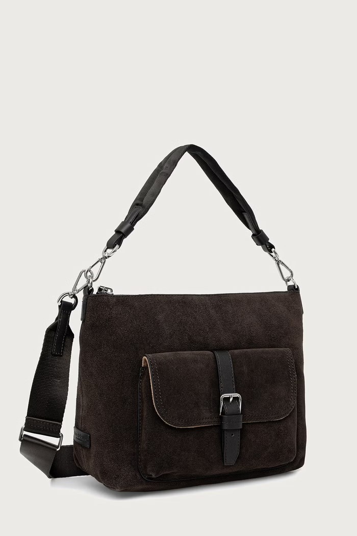 Marc O'Polo Torebka crossbody damska zamszowa 5000013568 brązowy AW26