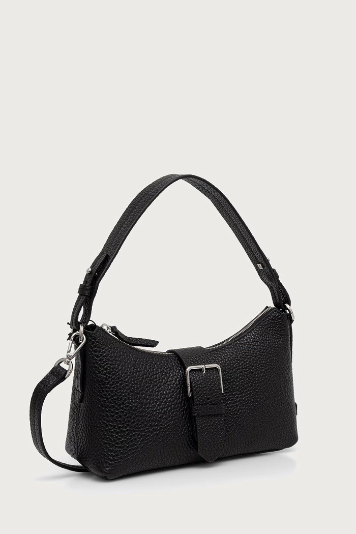 Marc O'Polo Torebka crossbody damska skórzana 5000013497 czarny AW26