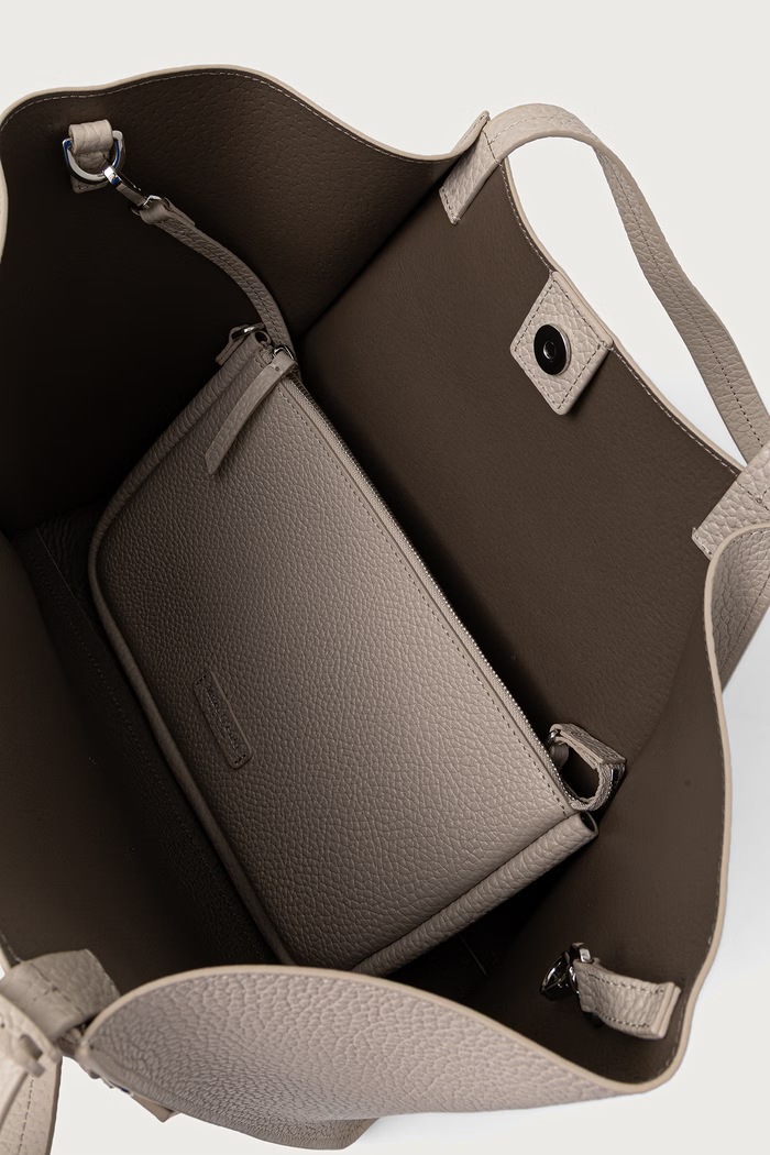 Torebka shopper damska skórzana Marc O'Polo 5000013492 beżowy