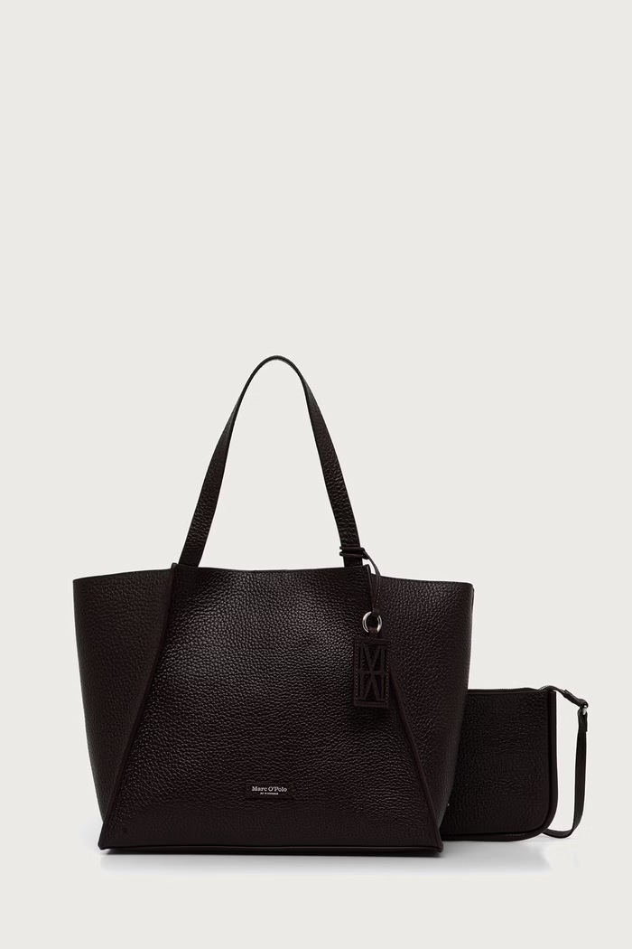 Marc O'Polo Torebka shopper damska skórzana bordowy 5000013492
