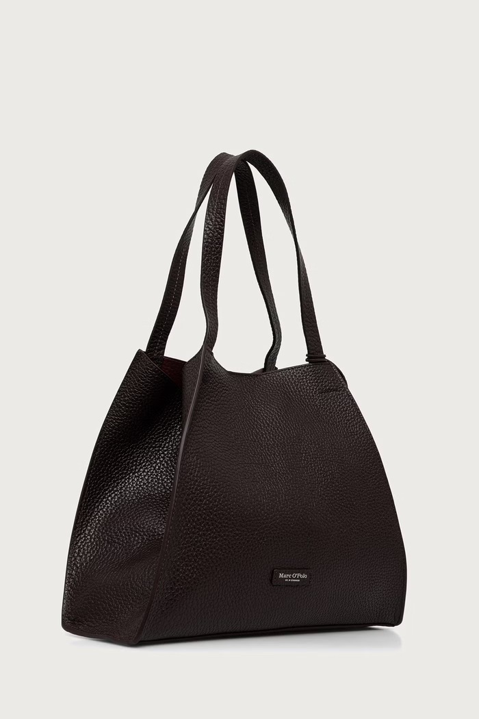 Marc O'Polo Torebka shopper damska skórzana 5000013492 bordowy AW26
