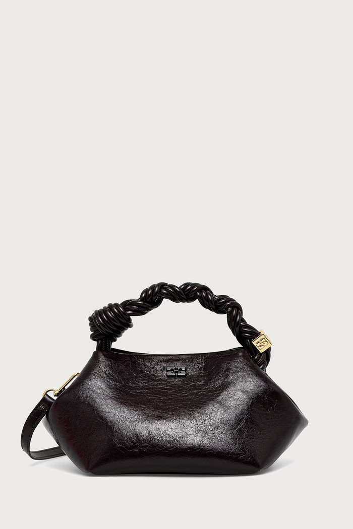 GANNI Bou Small Deep Shine torebka crossbody damska brązowy C2100076