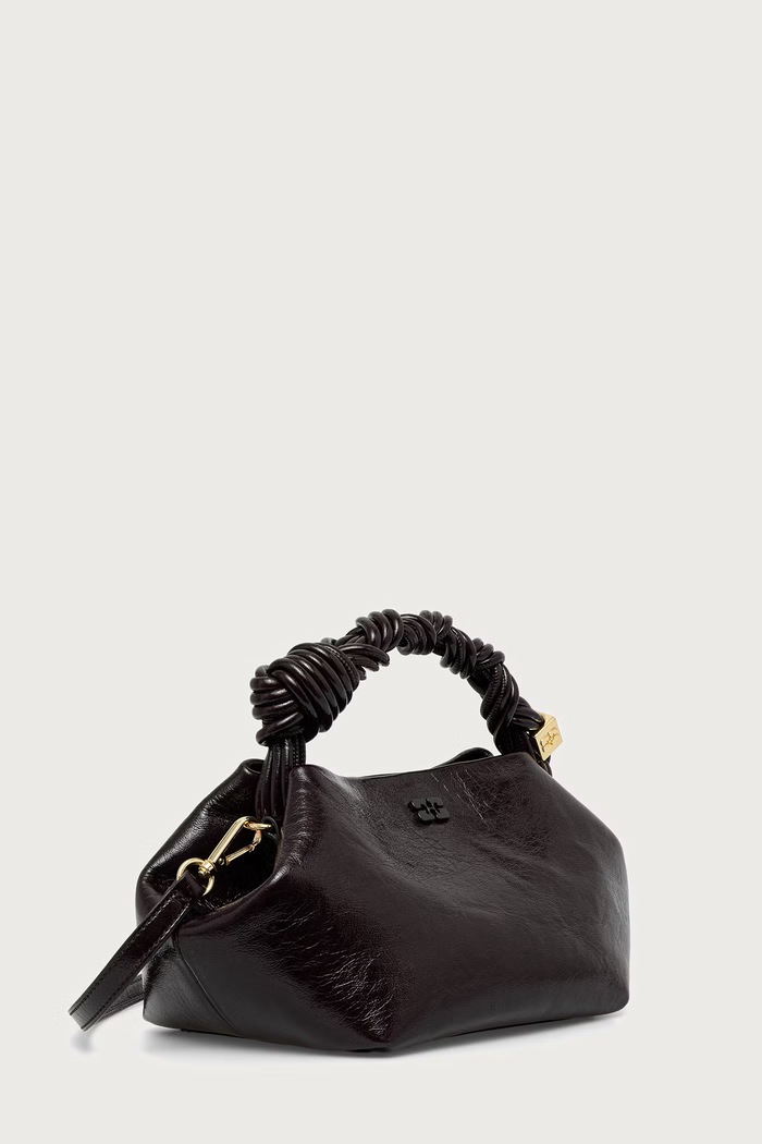 GANNI Bou Small Deep Shine torebka crossbody damska C2100076 brązowy AW26