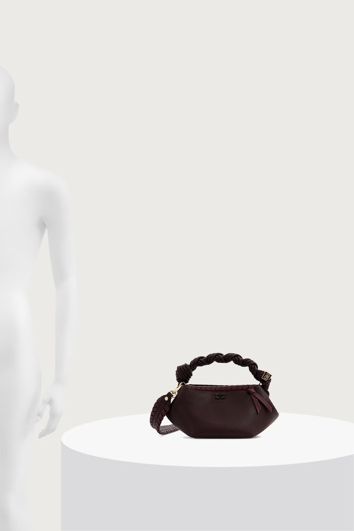 GANNI Bou Mini Tressé torebka crossbody damska z imitacji skóry C2100038