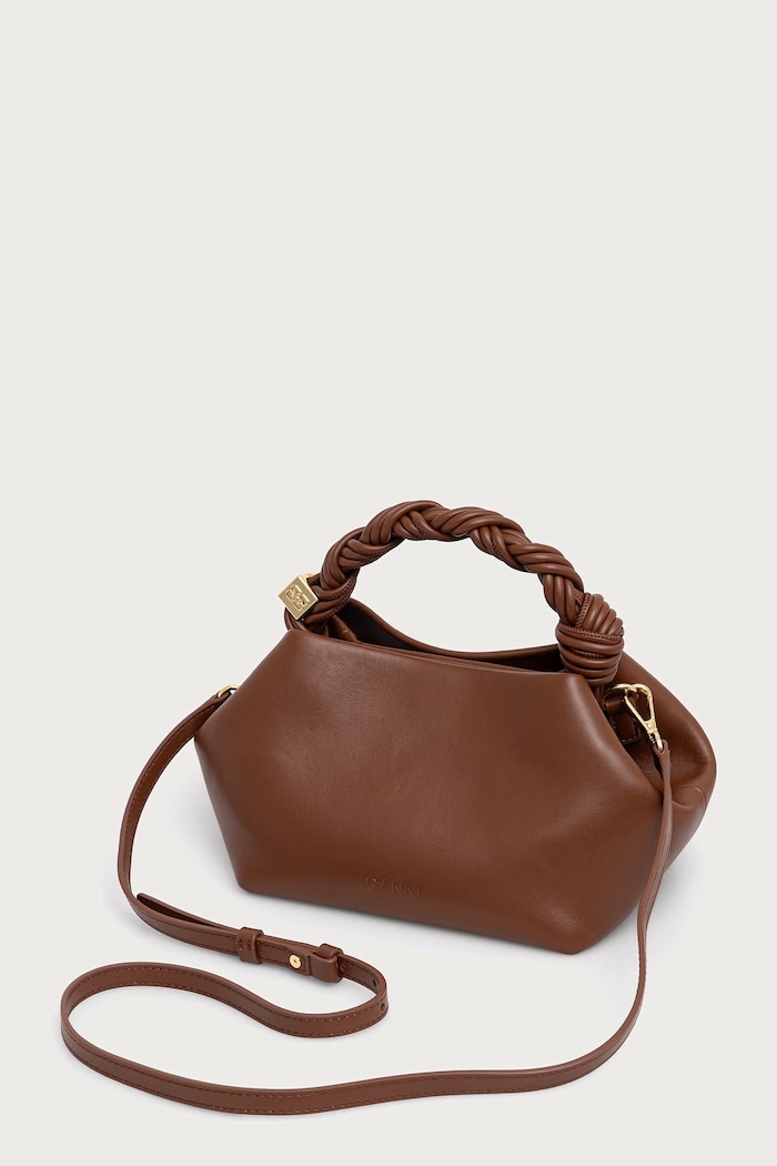 Akcesoria GANNI Bou Small Butter torebka crossbody damska C2100034 brązowy