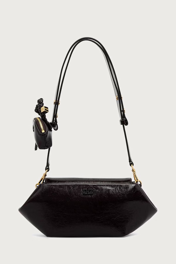 GANNI Bou East/West Deep Shine torebka crossbody damska brązowy C1040071