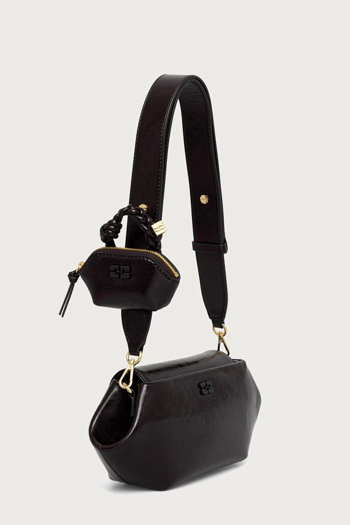GANNI Bou East/West Deep Shine torebka crossbody damska C1040071 brązowy AW26