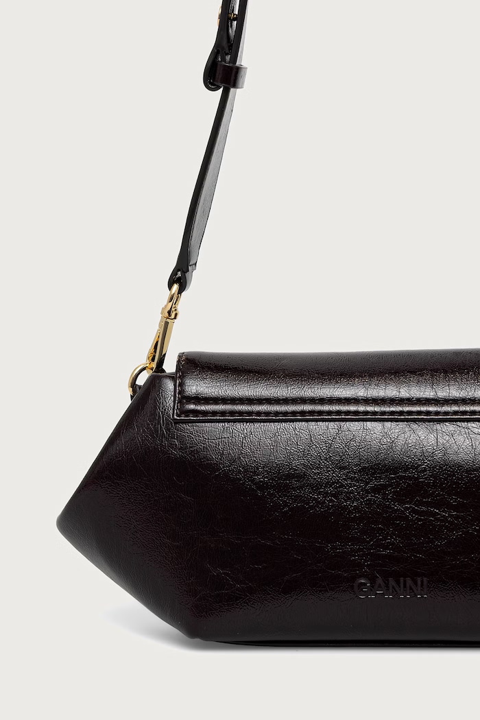 Akcesoria GANNI Bou East/West Deep Shine torebka crossbody damska C1040071 brązowy