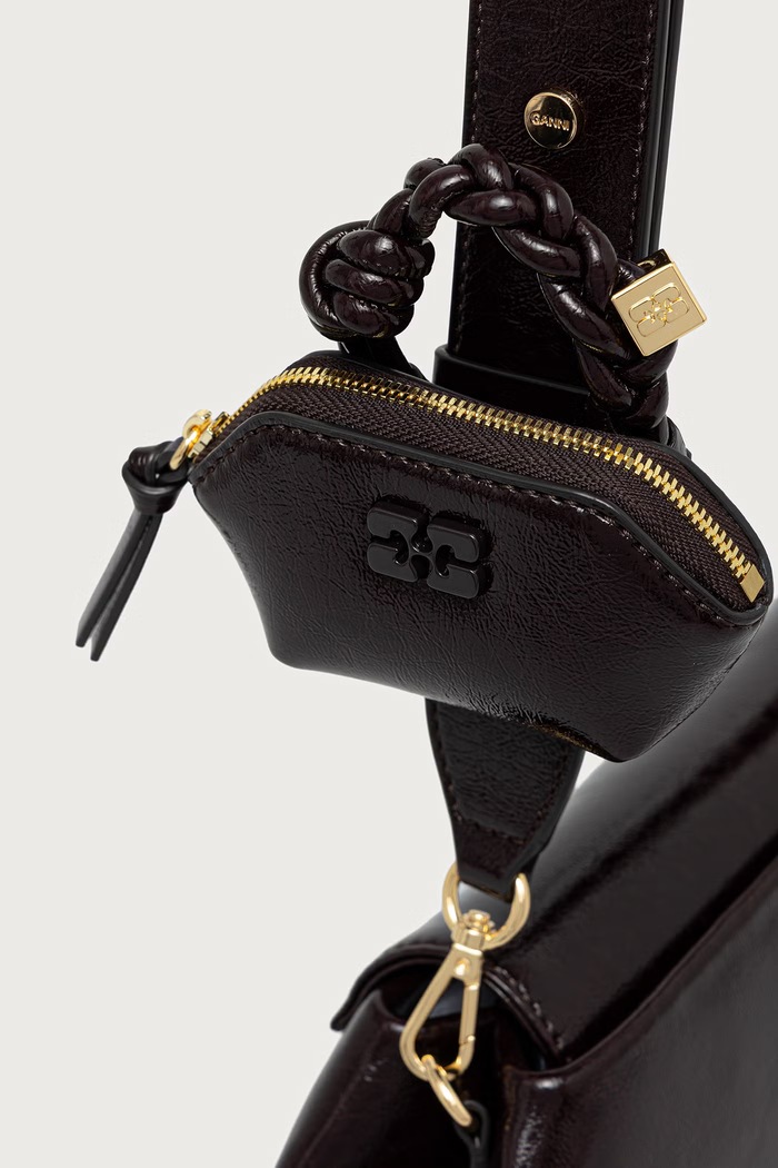 Bou East/West Deep Shine torebka crossbody damska GANNI C1040071 brązowy