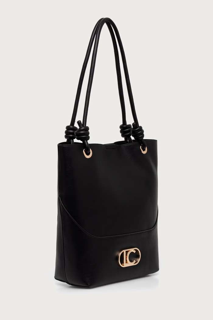 Lola Casademunt torebka tote damska z imitacji skóry LS2604039 czarny AW26