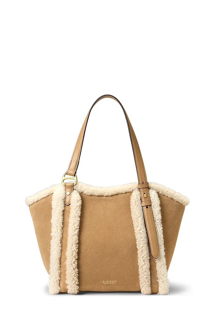 Lauren Ralph Lauren Torebka tote damska zamszowa brązowy 431P18713