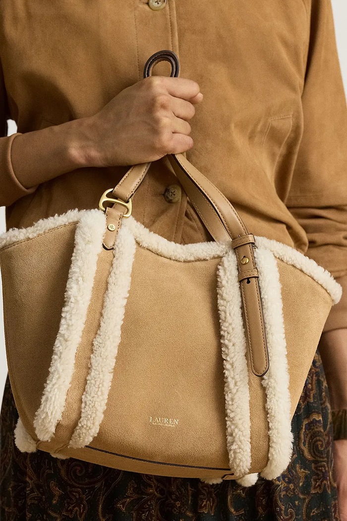 Lauren Ralph Lauren Torebka tote damska zamszowa 431P18713