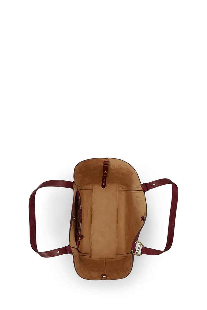 Torebka tote damska skórzana Lauren Ralph Lauren 431P18710 bordowy