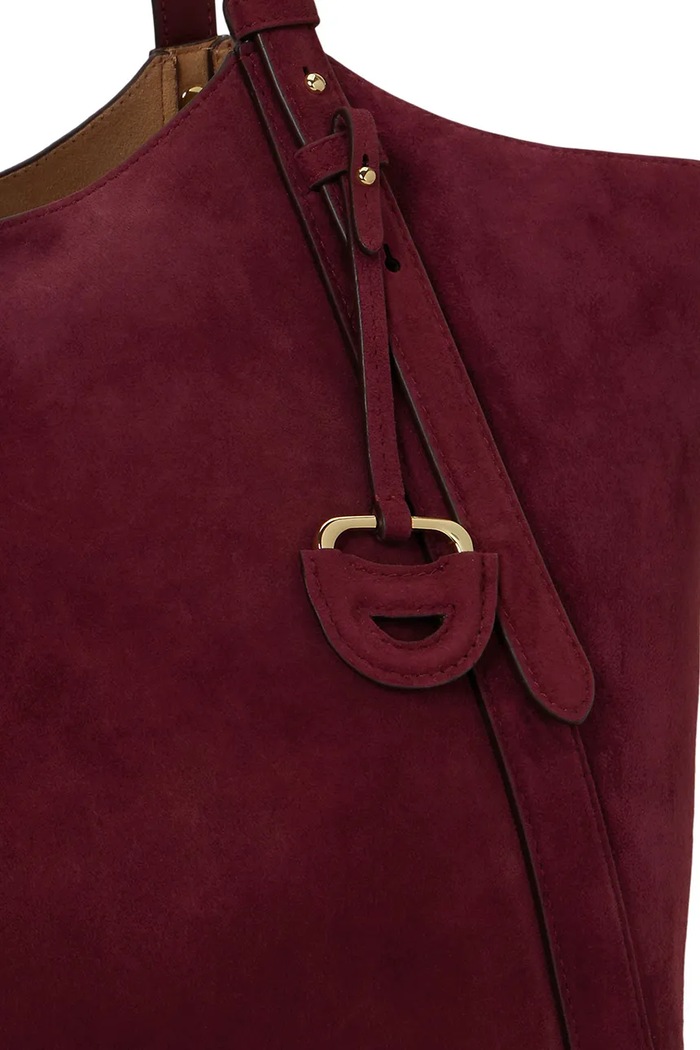 Torebka tote damska skórzana Lauren Ralph Lauren bordowy 431P18710