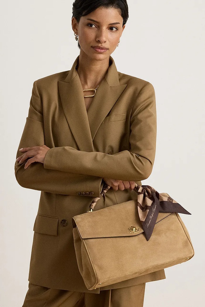 Lauren Ralph Lauren Torebka shopper damska zamszowa 431P18402
